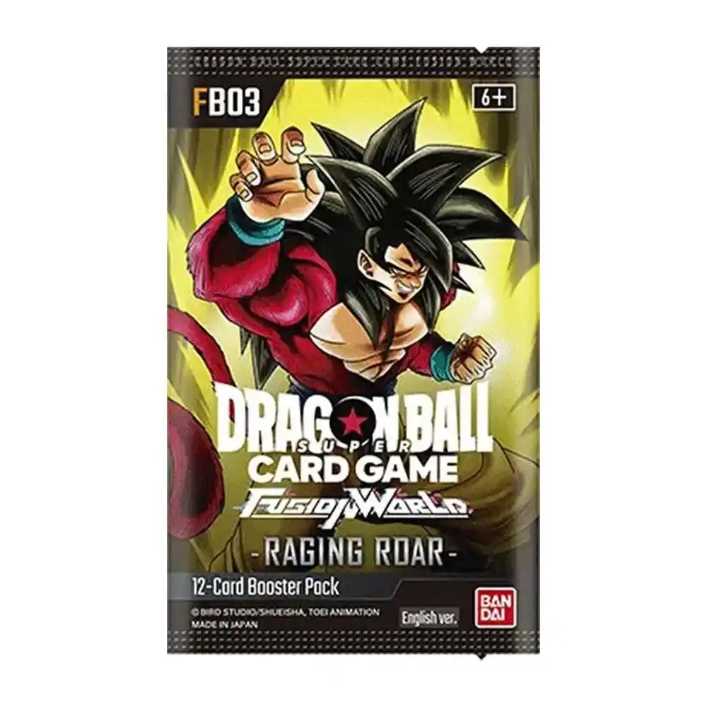 Dragon Ball Super Card Game: Fusion World FB03 – Raging Roar Booster Pack (English)